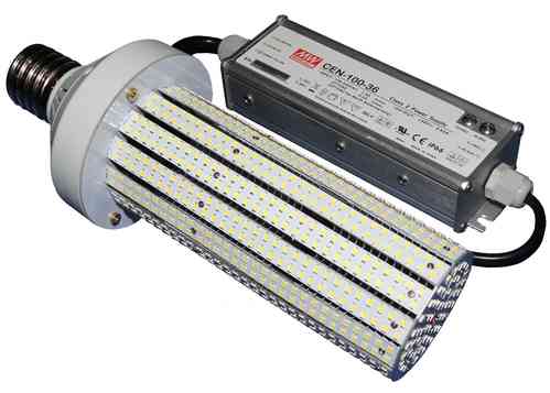 Bombilla LED E40/E27 Alumbrado Publico / Industrial _ Fuente externa _ 100W