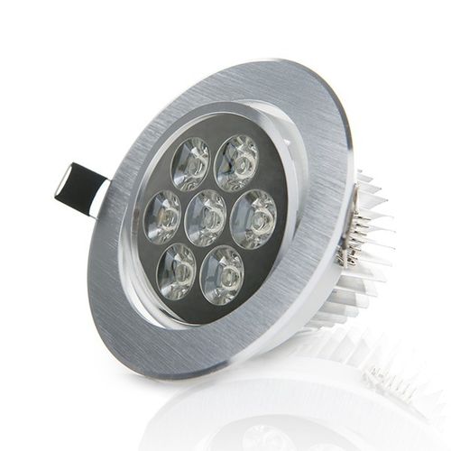 Downlight LED 7W Circular Metalizado Empotrado Techo